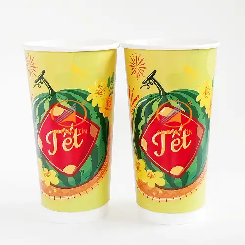 Ly Giấy 22oz 2 lớp Tết Vàng